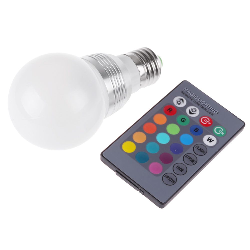 Rgb Led Bulb E27 3w Lampada Spot Lamp Light Changing With 24 Key Ir Remote Controller For -> Lampada Led Rgb Rgb Led Bulb E27 3w Lampada Spot Lamp Light Changing With 24 Key Ir Remote Controller For -> Lampada Led Rgb