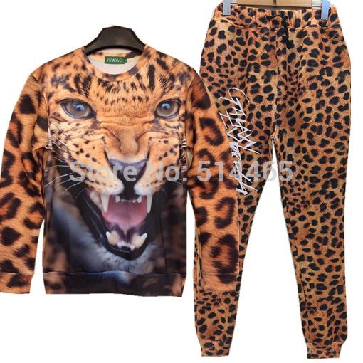 leopard sweat suit