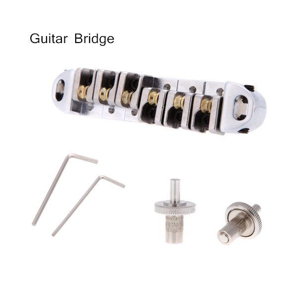 Acoustic Guitar Bridge Chromeplate Roller Zinc Alloy Metal Design