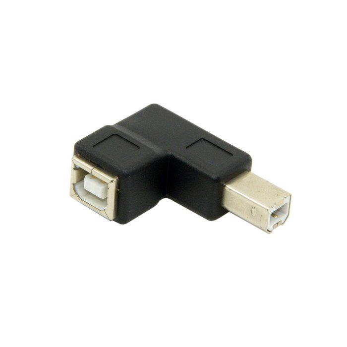90 Degree Angle L Type Usb 2.0 B Male To Female Adapter Connector