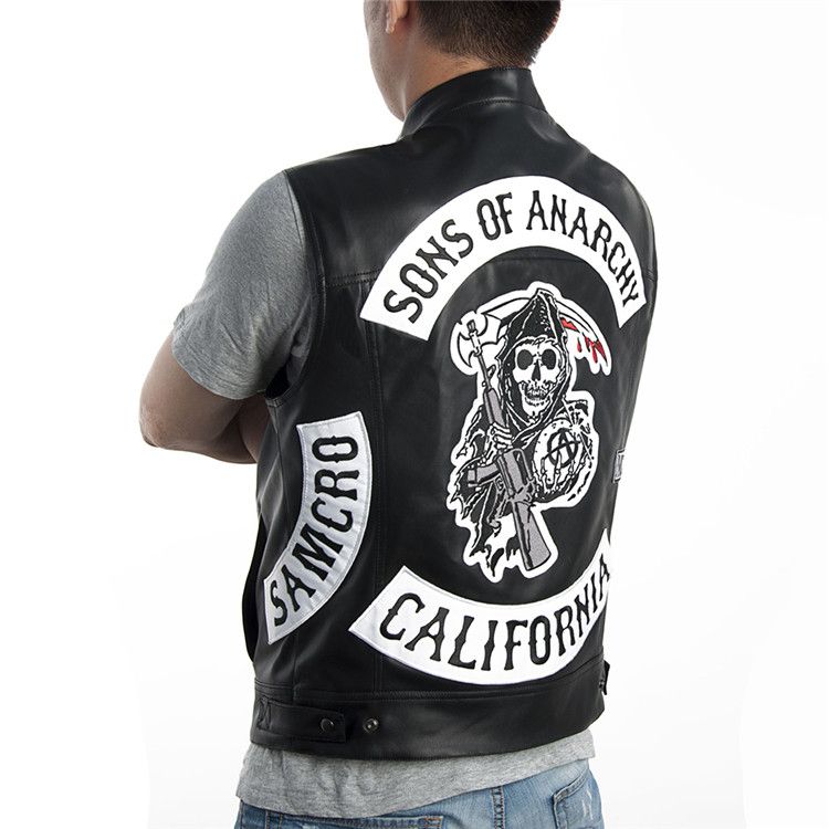 Discount Sons Of Anarchy Vest Faux Leather Soa Leather ...