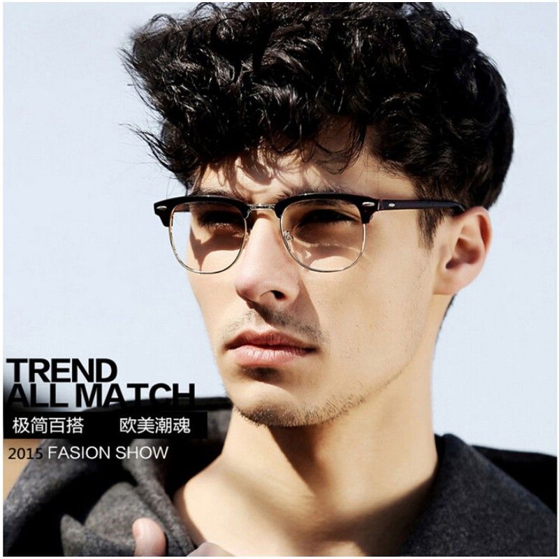 2017 Half Frame Glasses Men New Brand Eyeglasses Computer ...