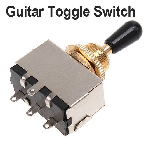 Discount Golden 3 Way Toggle Switch For Electric Guitar With Black Knob