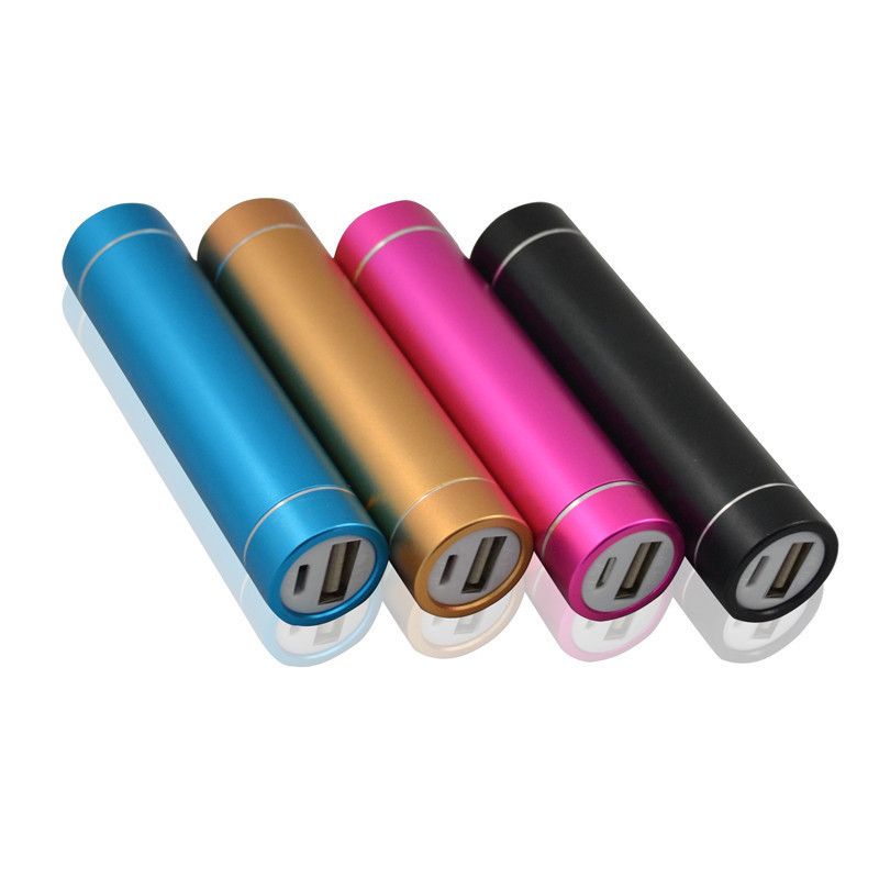 Best Small Cylindrical Mobile Power Supply Aluminum Alloy 2600mah