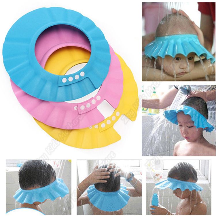 adjustable infant shampoo cap bath cap Baby shower shampoo waterproof