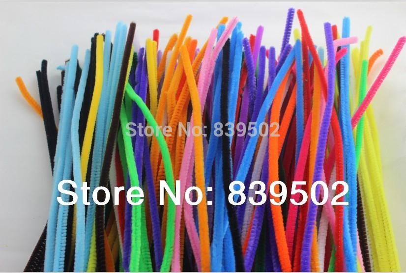 Online Cheap Multicolor Mixed Plush Iron Wire Flexible Flocking Craft