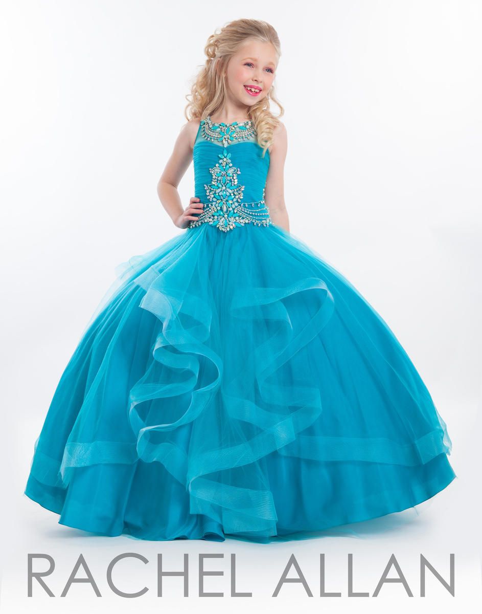 2016 Newest Gray Flower Girl Dress Long Sleeves Tiered Sheer Neck Floor