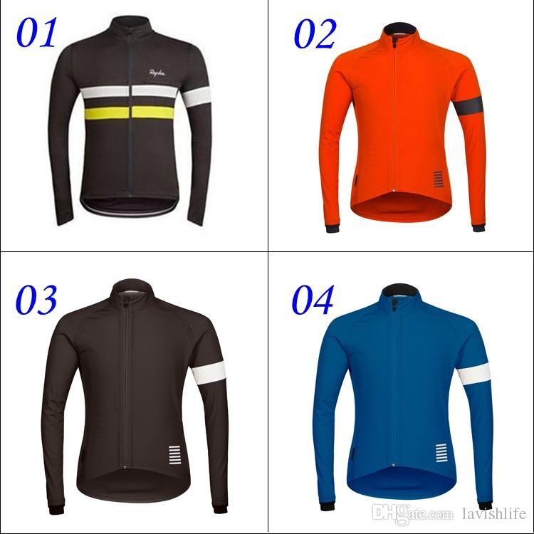 Rapha Cycling Clothes Cycling Jerseys Tops Long Sleeve Winter Thermal
