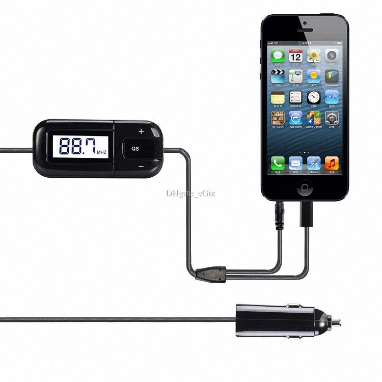 Wireless Car Fm Transmitter Lcd Radio Tuner Hands Free 3.5mm Jack Usb