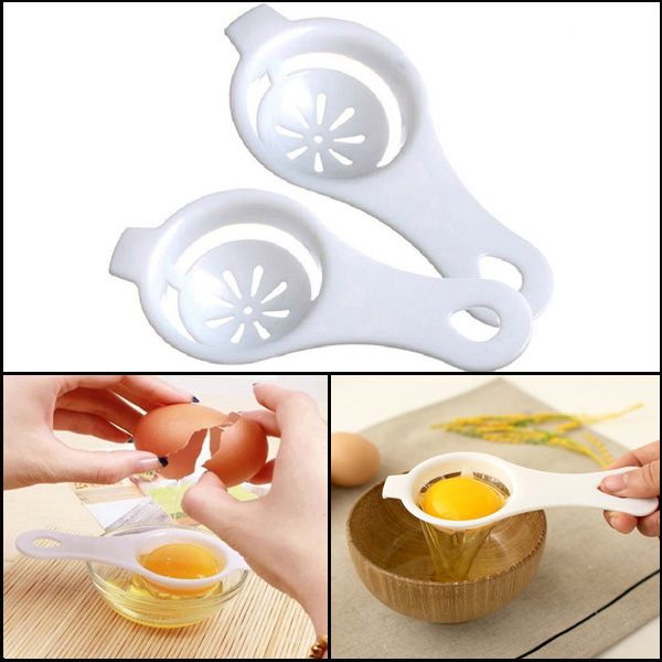 2017 White Yolk Egg Separator Divider Plastic Kitchen Accessories Egg Tool Diy Separator Egg
