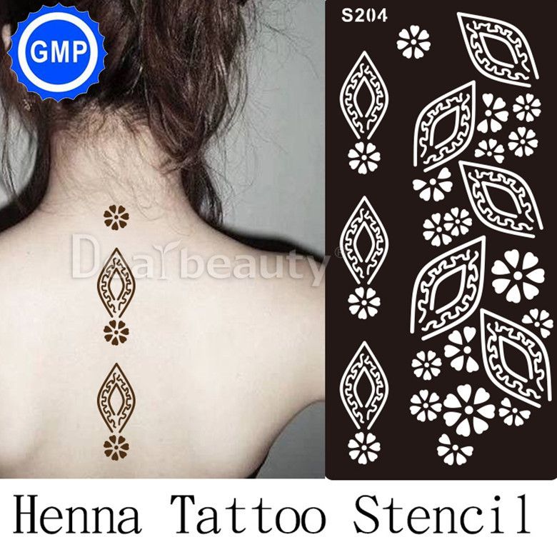 Wholesale New Henna Hand Tattoo Stencil Flower Glitter Airbrush Tribal