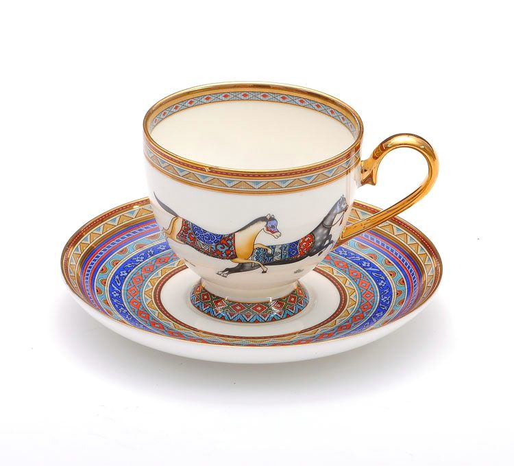 2017 Fine Bone China Coffee Cup & Red Tea Cup With Saucer Morden Classical And Elegant Taste
