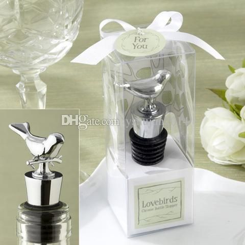Diamond ring wine stopper wedding favors