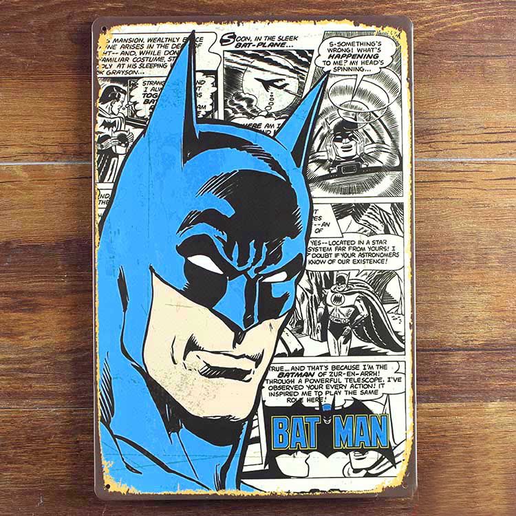 2017 Batman Tin Sign Vintage Metal Poster Picture Iron Painting Mural
