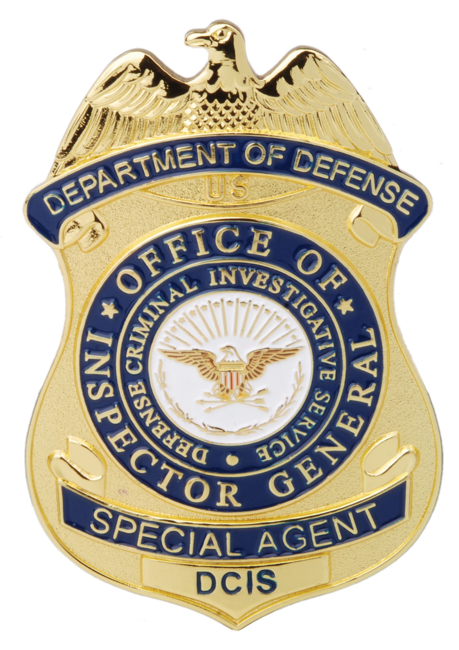 US DEPARTMENT OF DEFENSE SPECIAL AGENT DCIS METAL BADGE -32702 METAL