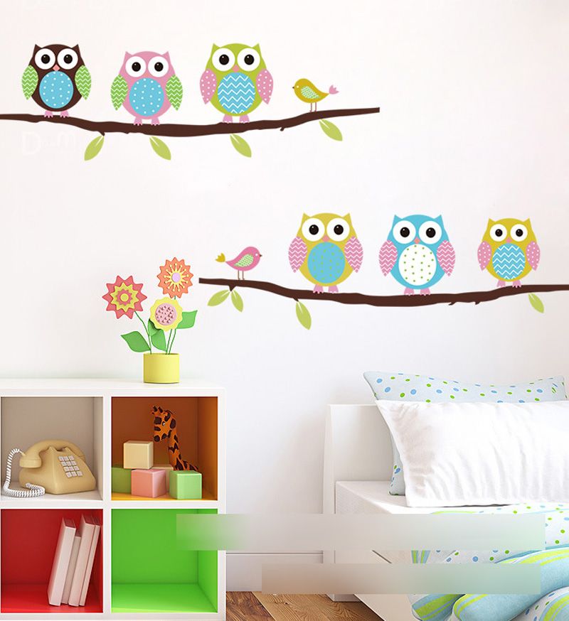 wall stickers home dcor cute owl wall decals childrens room decoration cartoon stickers removable wall stickers ws4042 - Home Decor Decals wall stickers home dcor cute owl wall decals childrens room decoration cartoon stickers removable wall stickers ws4042 - Home Decor Decals