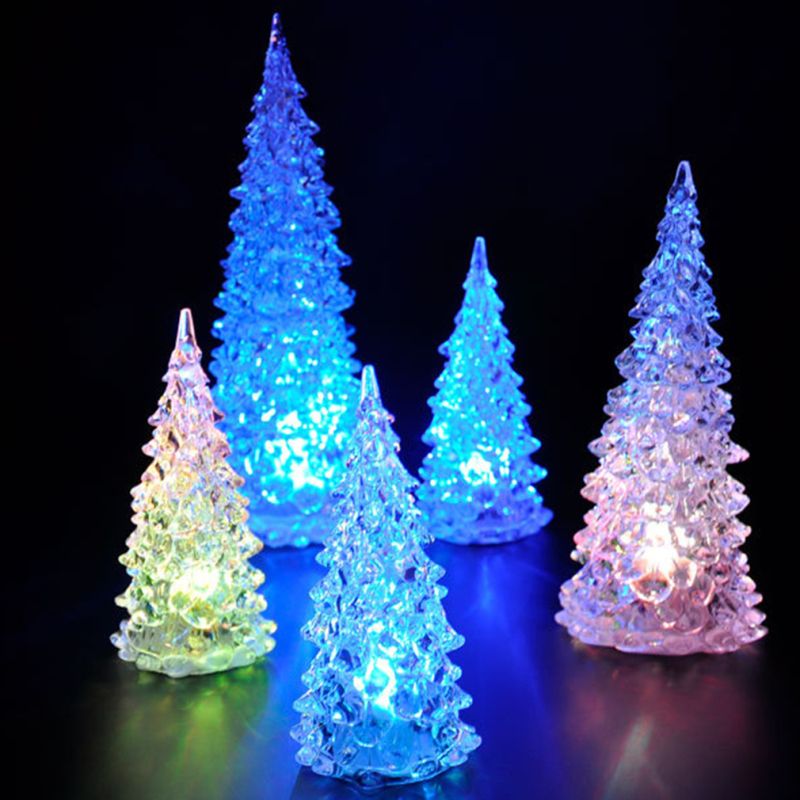 Wholesale Christmas Decorations Mini Acrylic Christmas Tree Led Lantern