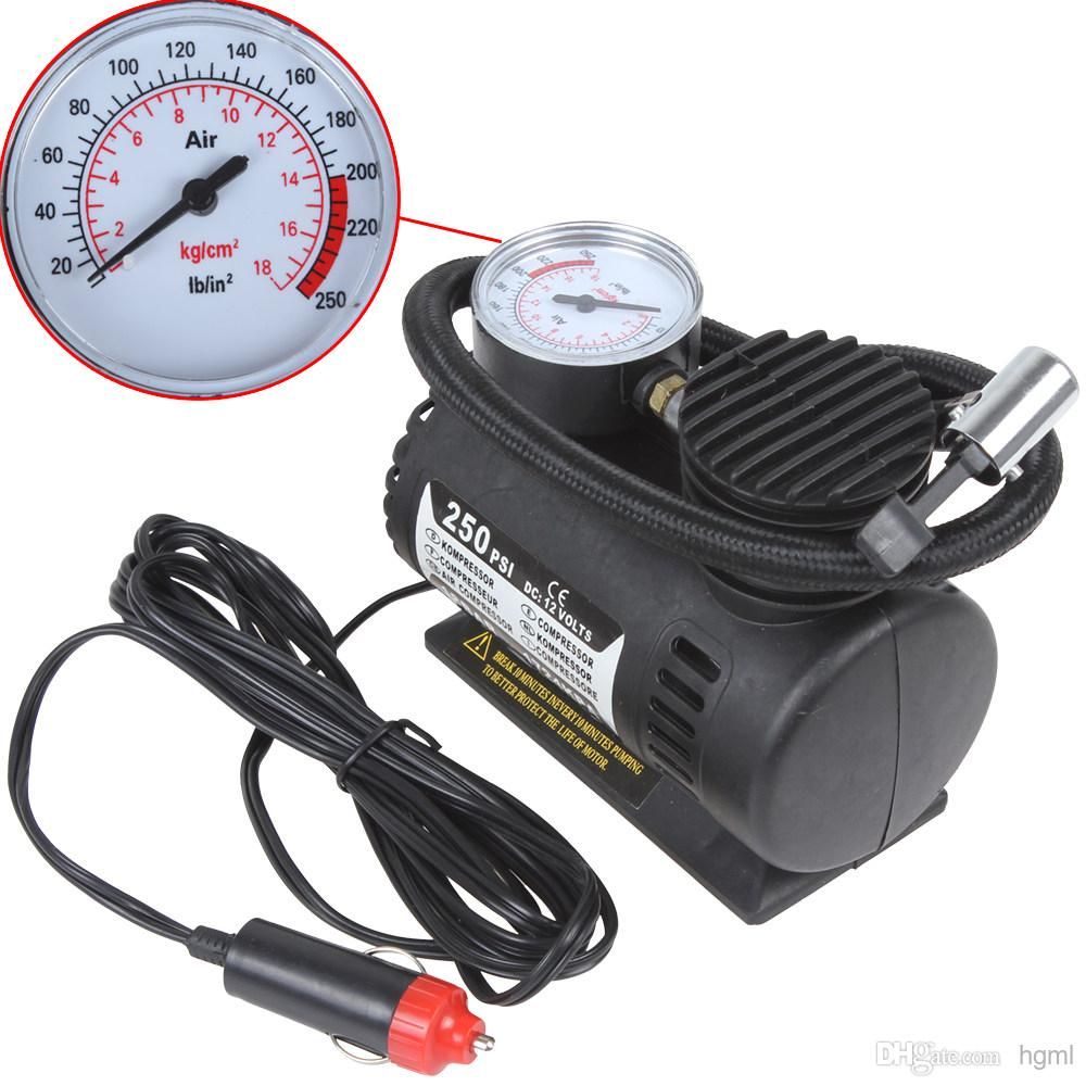 Best Portable 12v 250psi Electric Pump Air Compressor Tire Inflator For
