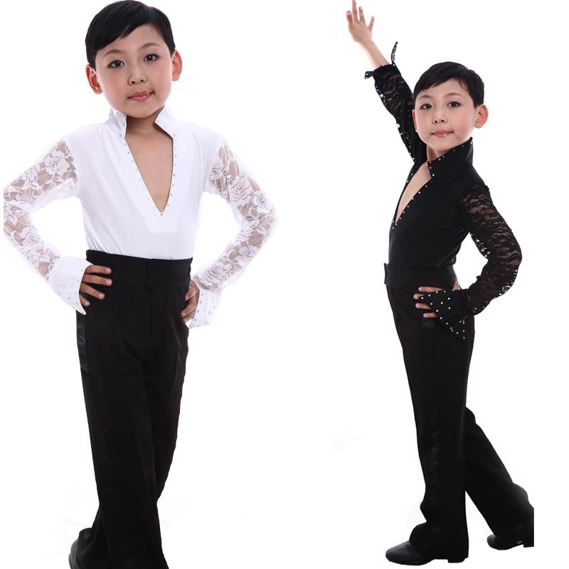 2017 Boy Latin Dance Competition Costumes For Kids Cha Cha/Rumba/Jazz