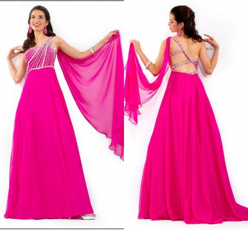 Sexy Japanese Prom Dresses One Shoulder Dress Patterns Open Back Beaded