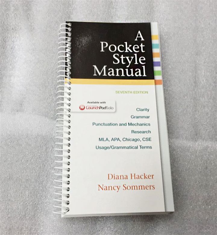 2015 Hot Selling Book A Pocket Style Manual 7th Edition By Diana Hacker
