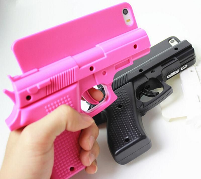 2015 Fashion Creative 3d Gun Iphone 6 Case Gun Shape Hard Phone Case
