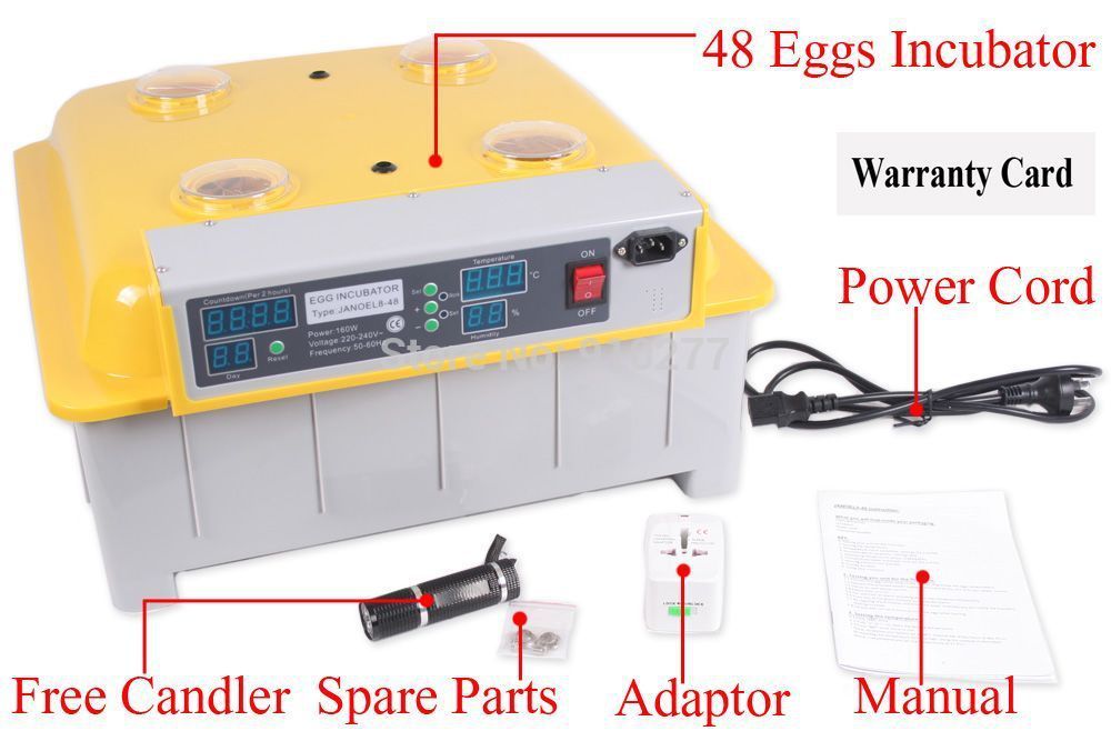 Gotobuy - 48 Eggs Digital Automatic Incubator Hatcher + Comes with