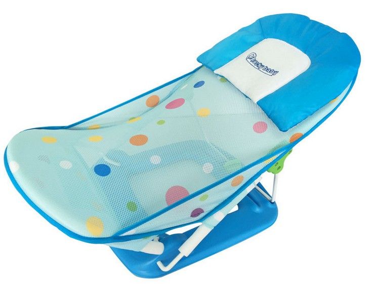2017 2015 New 0 12 Months Baby Bath Chair, Adjustable Folding Chair Baby Bath Shower Mesh Frame