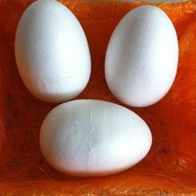 2017 5cm Natural White Color Styrofoam Egg Shape Balls For Diy Easter