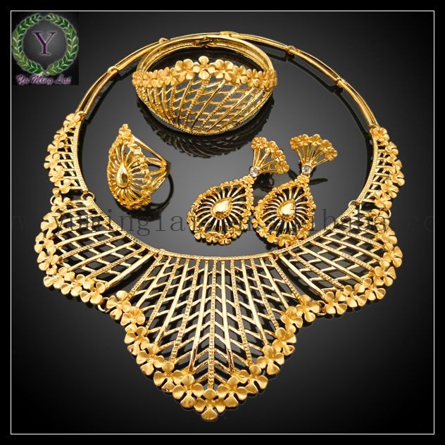 2017 Elegant Dubai 24k Gold Jewelry Set Price From Yuminglai168, 32.3