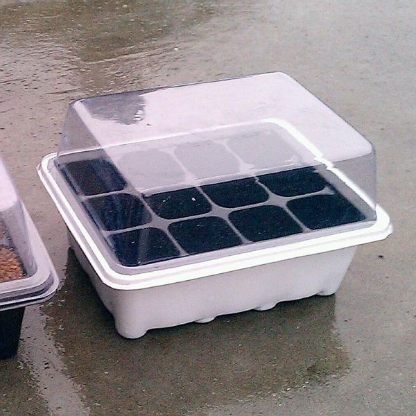 Discount Nursery Trays & Lids 12 Holes Nursery Pots Plant Seeds Grow