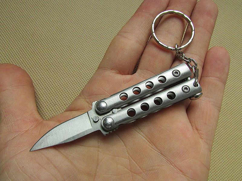 Top Quality Mini Bm Edc Knife Butterfly Pocket Tactical Knife With Keychain Survival Survival