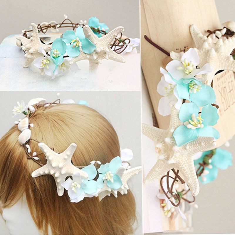 2015 Summer Beach Wedding Hair Accessories Starfish Bridal Headpieces