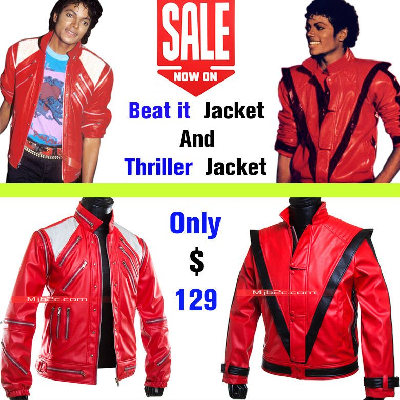 2017 Fall Michael Jackson Costume Thriller Jacket And Beat It Jacket