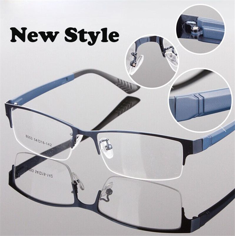 Fashion Brand Designer Spectacle Eyeglasses Metal Half Rim ...