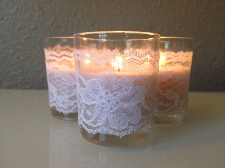 2015 Wedding Supplies Candle Glasses Covers Lace Cheap Custom Party