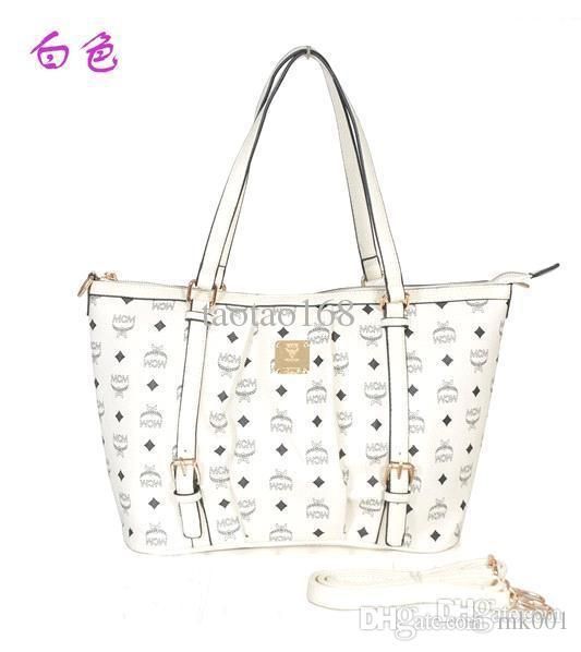 Wholesale-MCM Style Handbags Women One Shoulder Bags Brown Beige Leopard Black MCM Totes Ladies Fashion Shopping Bags 016 Online with $41.89/Piece on