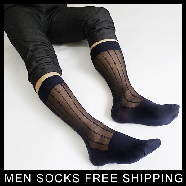 Mens Black Nylon Socks 83