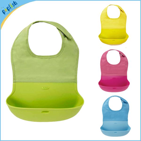 2017 New Silicone Baby Bibs Infant Feeding Baby Kid Bib Washable Bib