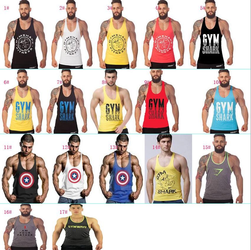 Buy New Arrival Gym Shark Stringer Tank Top Men Gymshark Bodybuilding