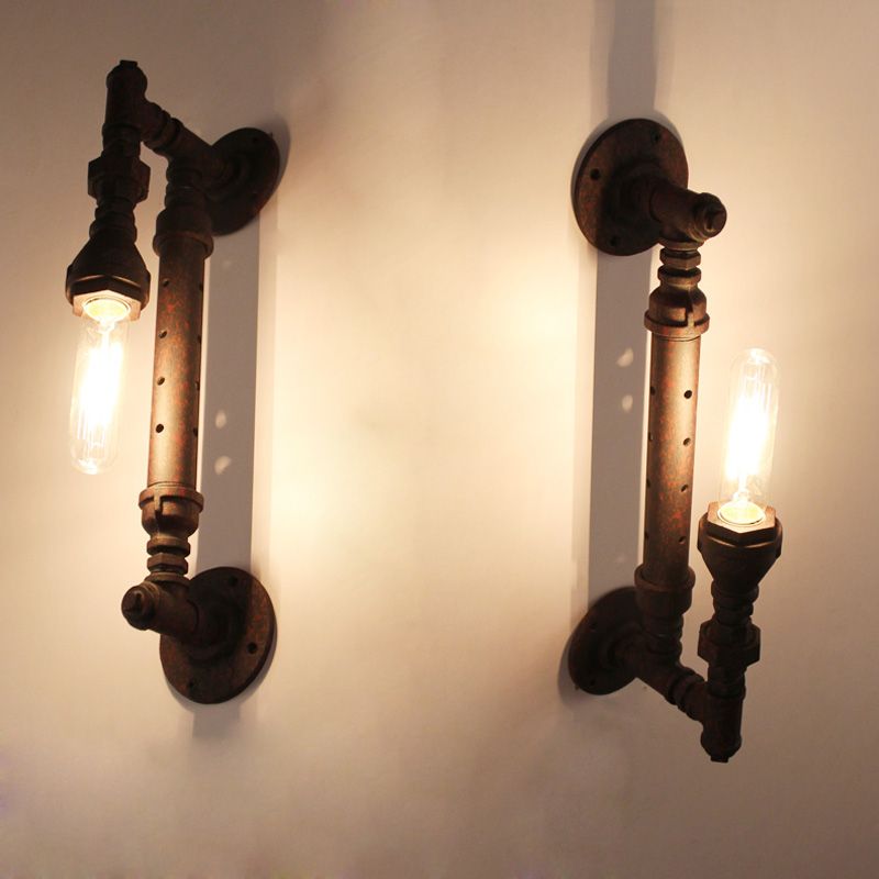 Pipe creativo vintage bar aplique american village iron cafe luces ...