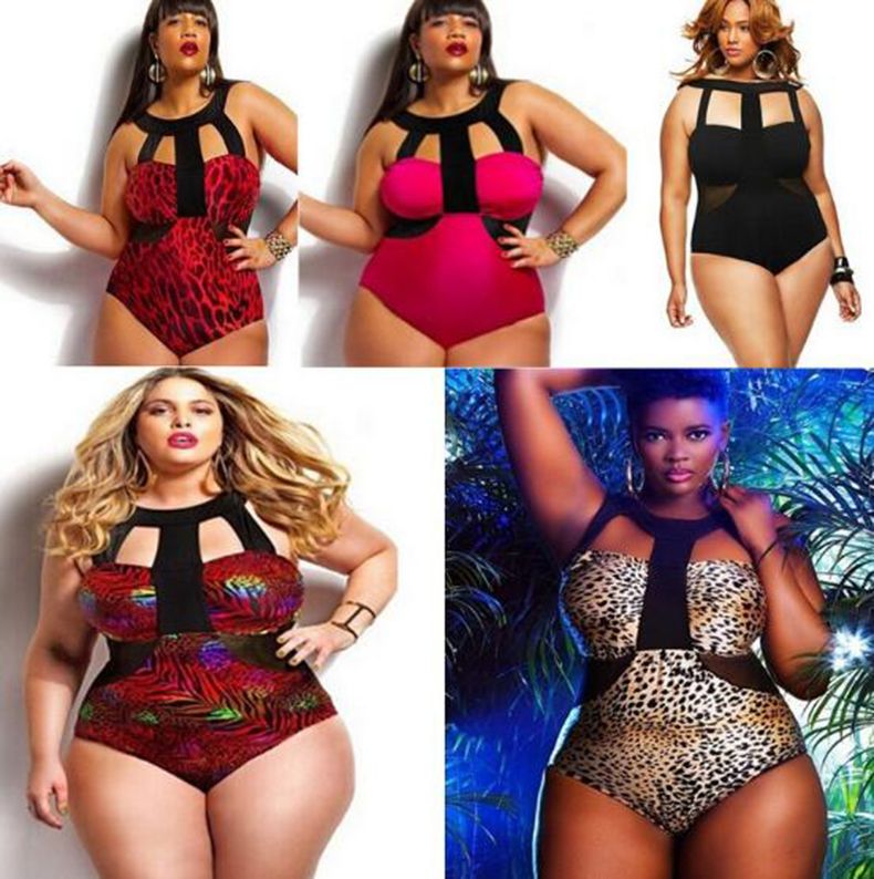 Online Cheap Plus Size Extra Large Size Swimwear Women One Piece