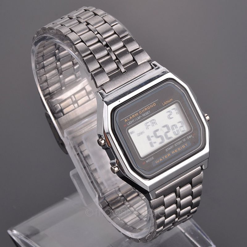digital watch gold