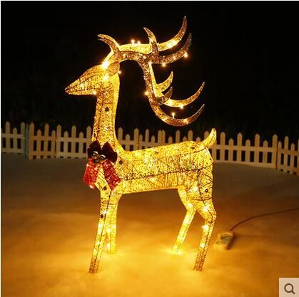 animated 1 2m lighted reindeer deer family christmas yard light up deer family