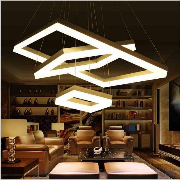 Venta al por mayor modernas luces colgantes led para comedor salón ... Lamparas led para comedor