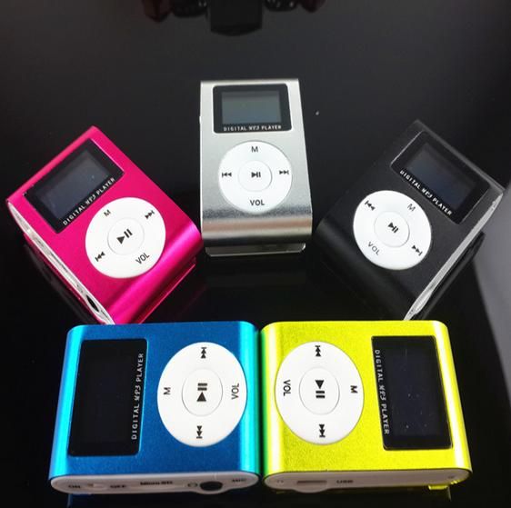 Brand New Metal Clip Mp3 Player Small Screen Clip Mp3 Mini Mp3 With Fm