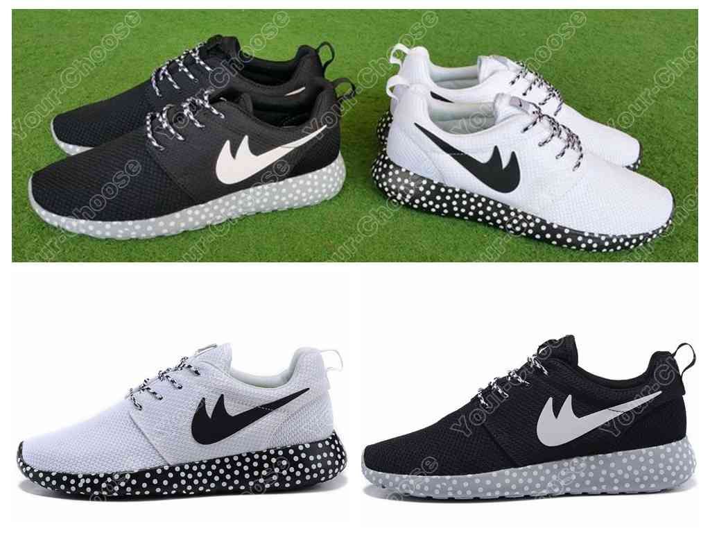 2015 roshe run polka dot sole black white men women running shoes for 2015 roshe run polka dot sole black white men women running shoes for