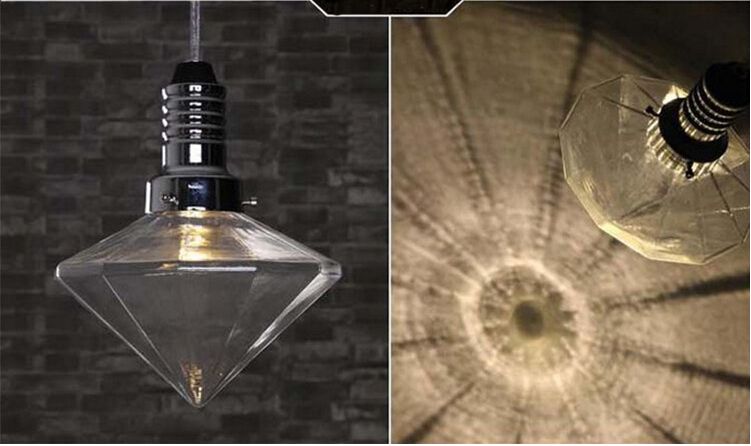 Led 3w modern luzes pingente de vidro criativo de cristal lâmpada ...