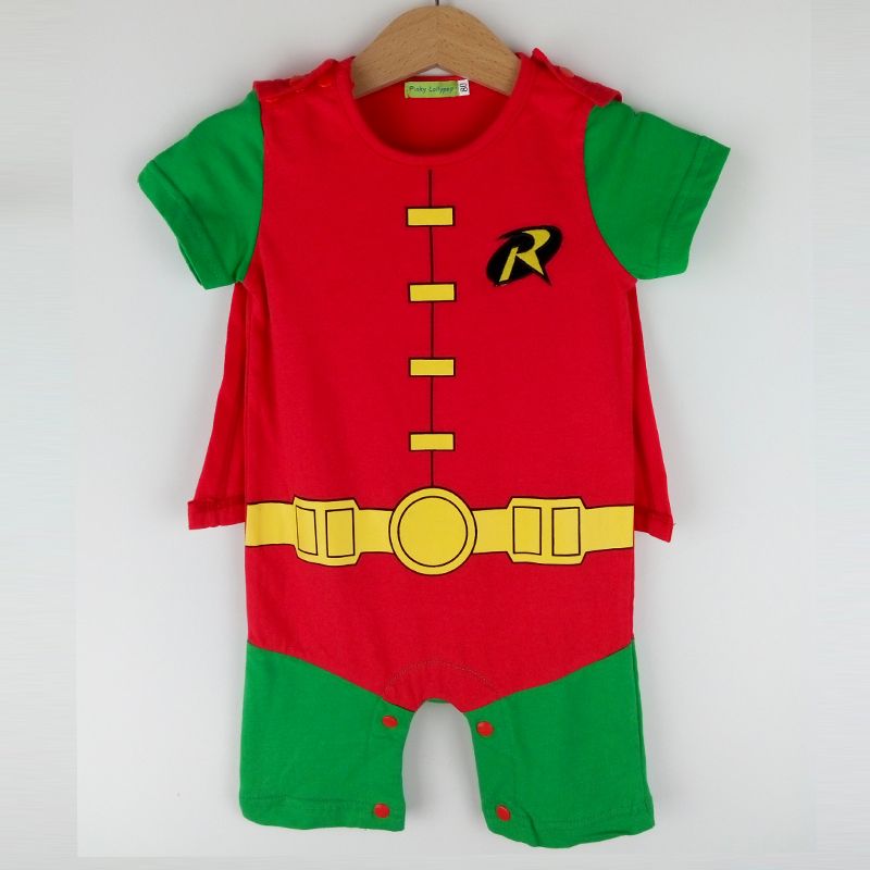 2017 Infant Baby Toddler Boys Robin Romper Costume Superhero Halloween