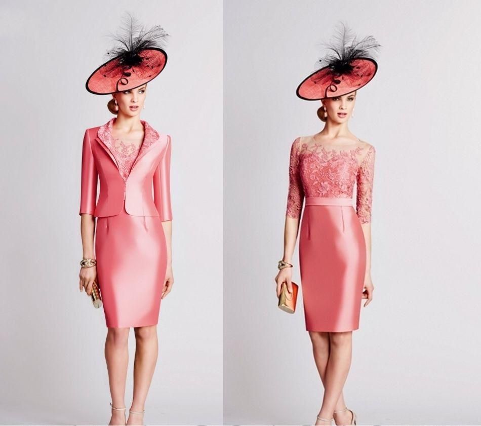 coral mother of the groom dress